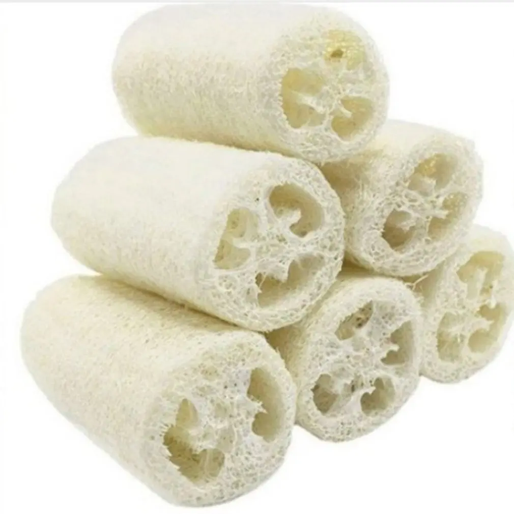 

6pcs/set Organic Loofahs Loofah Spa Exfoliating Scrubber natural Luffa Body Wash Sponge Remove Dead Skin Made Soap