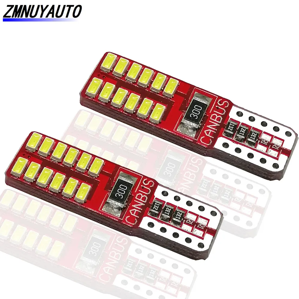 

2 шт., автомобильные лампы для чтения T10 4014 24SMD 5 Вт 12 в 6000 К