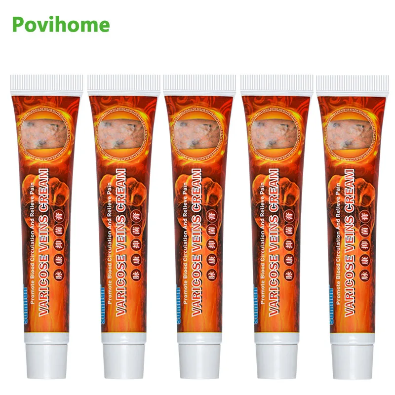 

5Pcs 20g Sumifun Varicose Veins Cream Pure Herbal Medical Treatment Vasculitis Phlebitis Spider Pain Relief Ointment