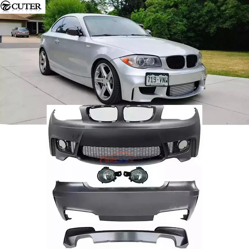 E82 E87 E88 1 серия м стильный комплект кузова автомобиля передний бампер задний