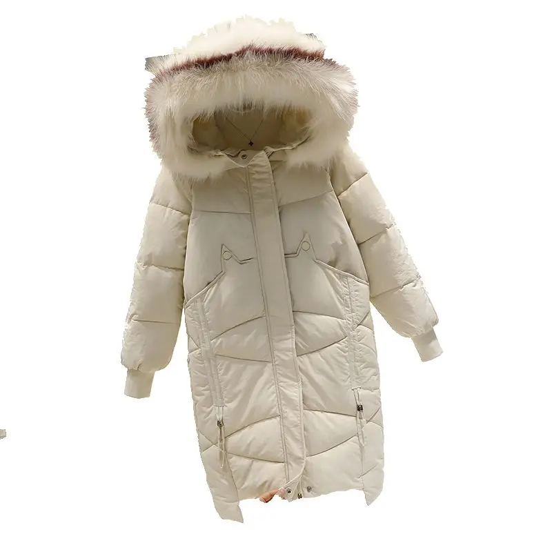 

Women Cotton-padded Jacket Mid-length 2020 New Winter Imitation Fox Fur Collar Thickened Manteau Femme Hiver Ukraine Warm Parka