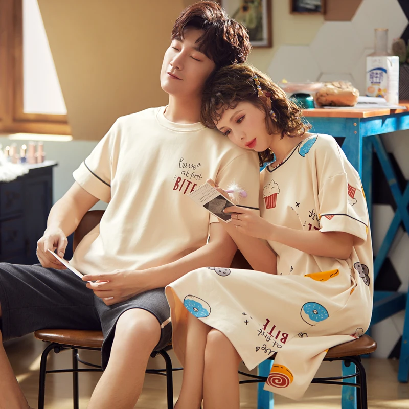 BZEL/одинаковый пижамный комплект для пары хлопковые пижамы Дамская одежда сна