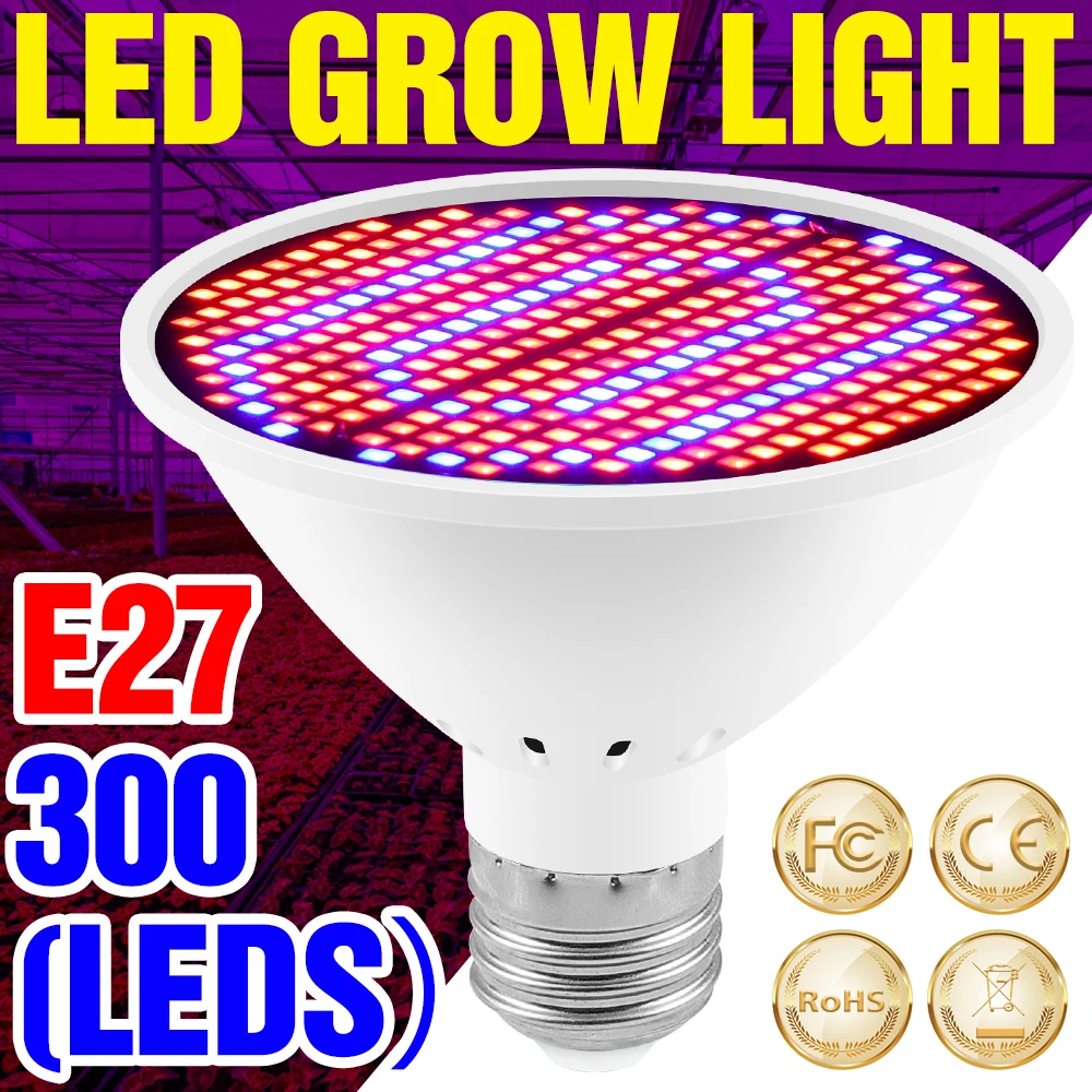 

220V Full Spectrum Growing Light E27 Seedling Fito Lamp Indoor LED Plant Grow Light 2835 Chip Greenhouse Phyto Growth Spotlight