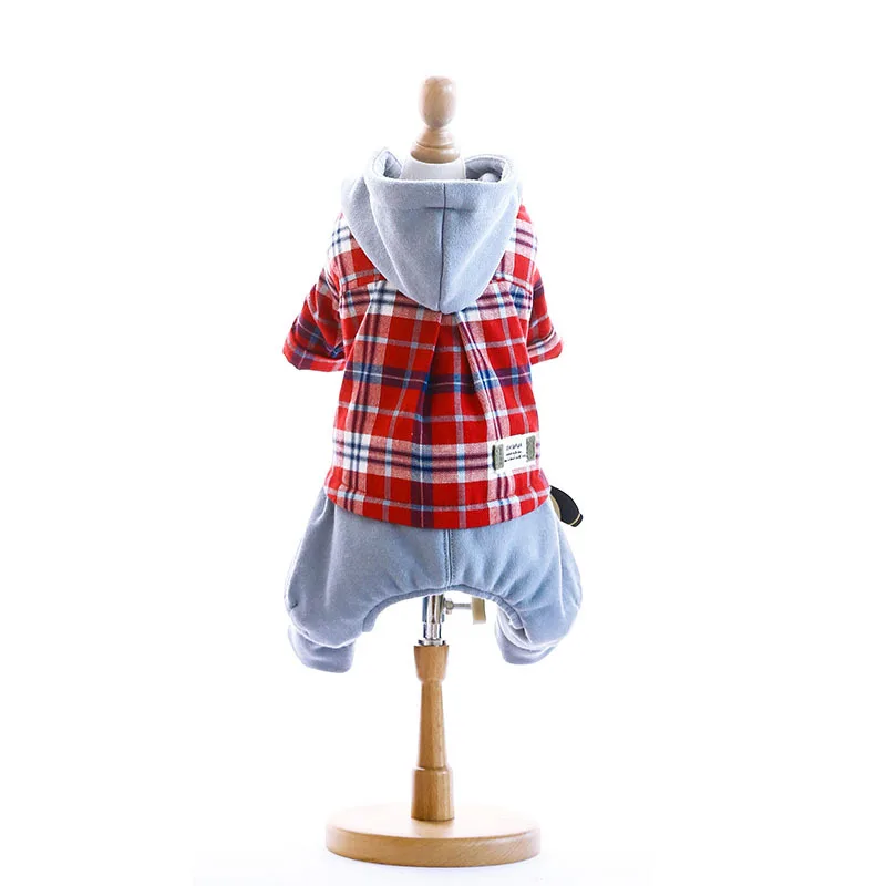 Комбинезоны с капюшоном для собак, три цвета, размеры S-xxl на выбор, одежда для собак на осень и зиму, одежда с хлопковой подкладкой для собак
