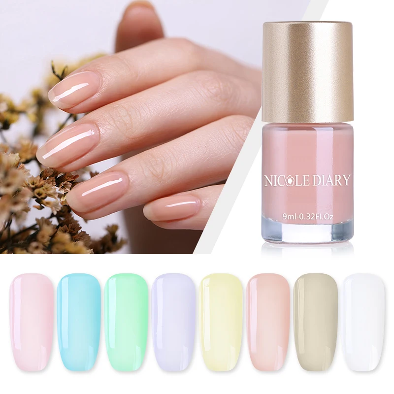 NICOLE DIARY 9ml Nail Polish Jelly Metallic Thermal Shiny Flakies Sequins Art Varnish | Красота и здоровье