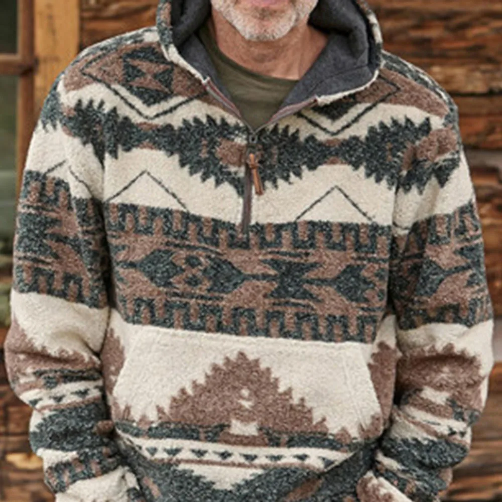 

Sweatshirt Men's Autumn Winter 2020 Casual Loose Hooded Color Block Slim Printed Standard Knitted Long Sleeve Hoodie Male Tops