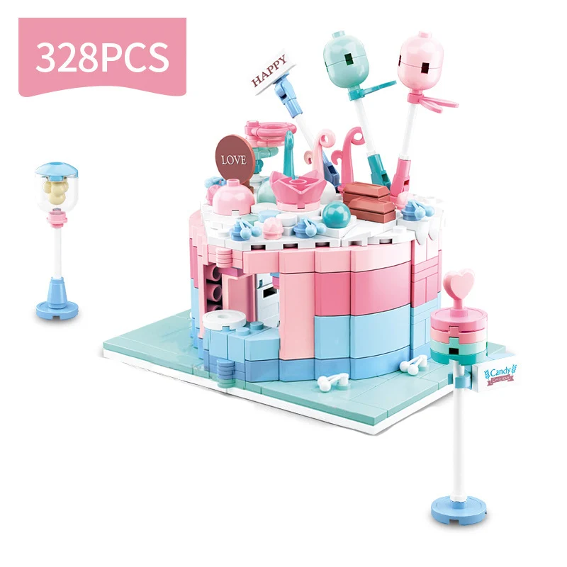 Городской уличный вид строительные блоки Мини размер снэк стрит гамбургер