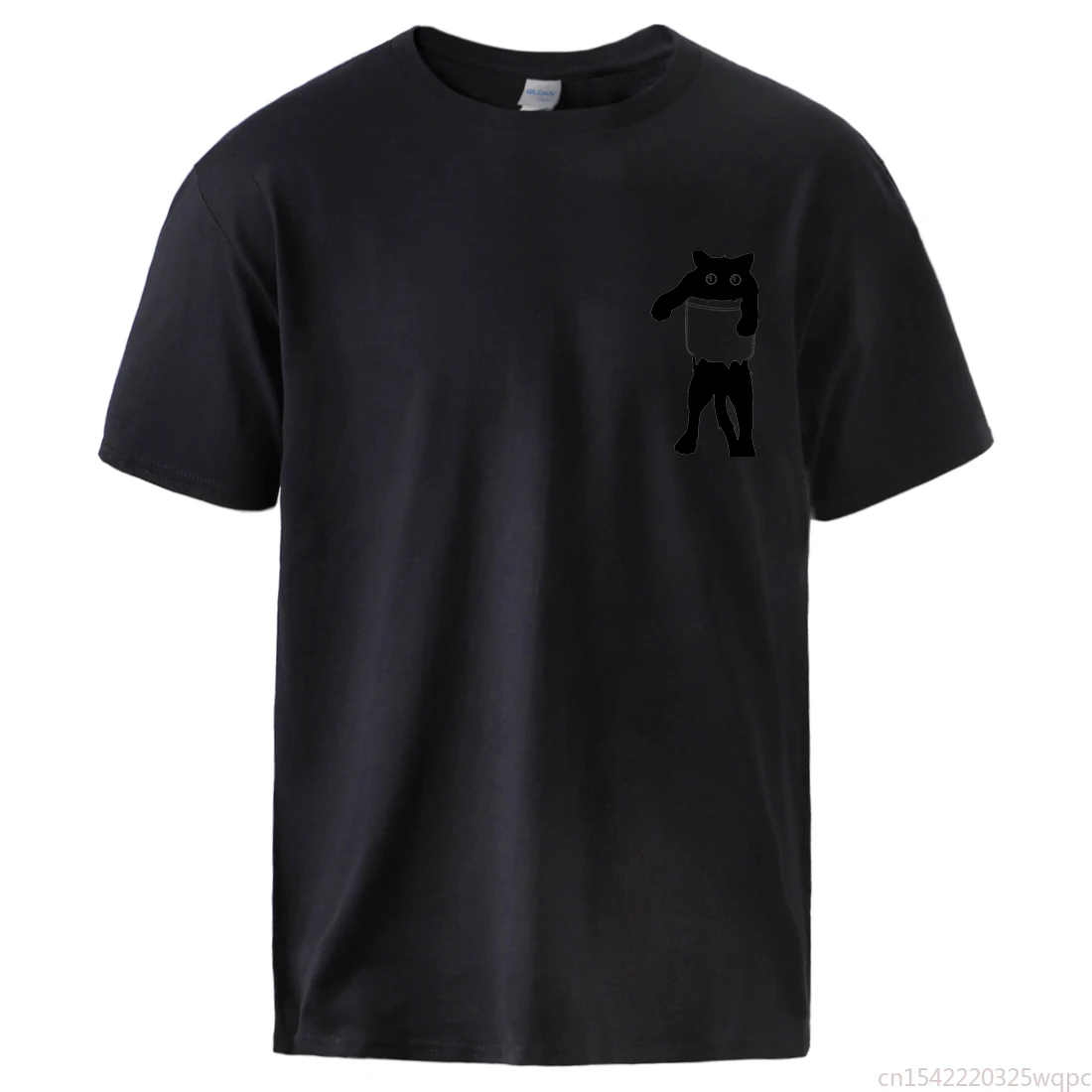 

Male Simple Casual Tshirt Cat In Pocket Design Top Animal Graphics Print T Shirt Summer Short Sleeve Casual Top Pullover