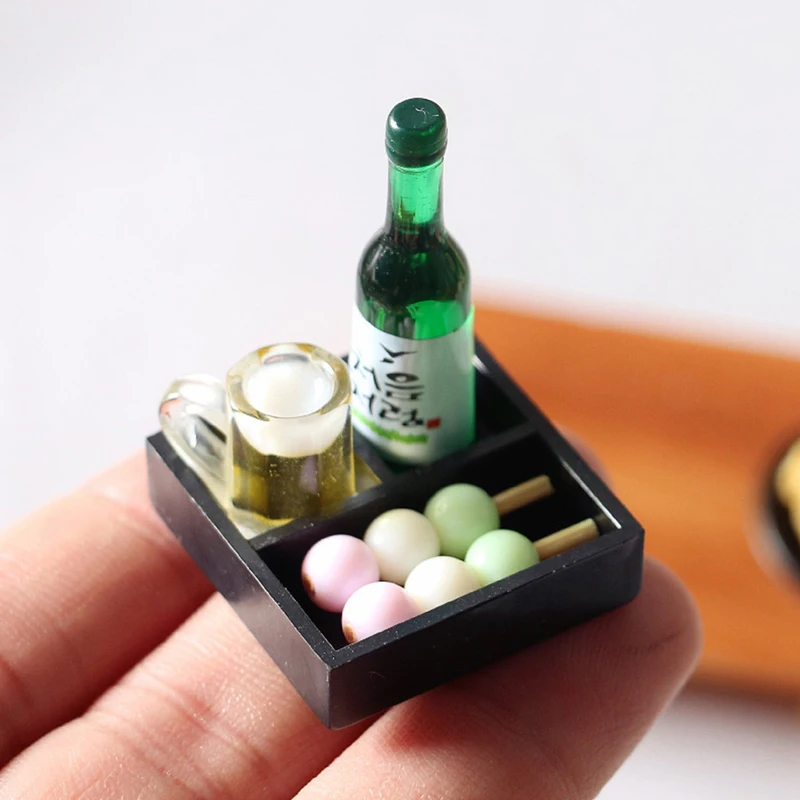 

Doll House Decoration Kitchen Toy Mini Cute Creative Dollhouse Miniature Food Japanese Sushi Fish Ball Bento
