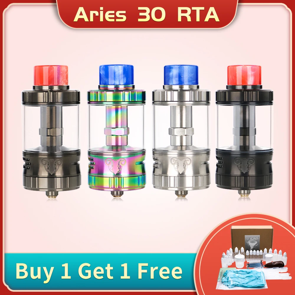 Новейший Vape G taste Aries 30 RTA 10 мл/6 мл Уникальный Винт AFC системы 510 нить распылитель