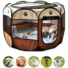 Переносная складная палатка для домашних питомцев, домик для собак, восьмиугольная клетка для кошек, манеж, вольер для щенков, простое в использовании ограждение, уличный домик для больших собак