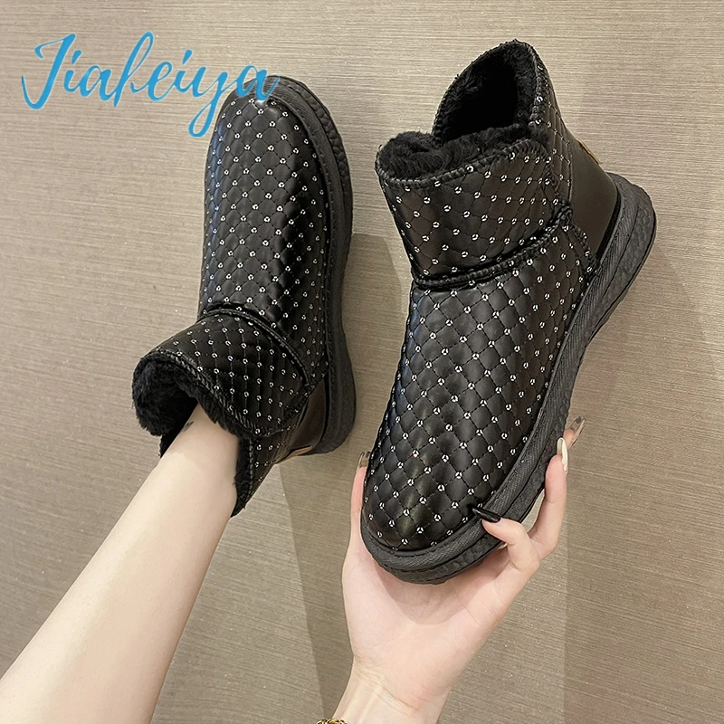 

2021 New Ladies Snow Boots Plus Velvet Thick Warmth, Non-slip Wear-resistant Soft and Comfortable Women's Boots