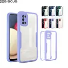 Двойная защитная пленка HD чехол для Samsung Galaxy A12 A22 A32 A52 A72 5G M12 A02 A21S A02S M32 A03S S21 M22 360 Полный Чехол