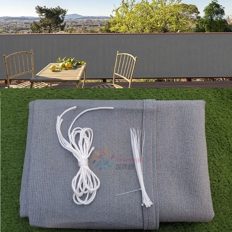 

Three Types Quality Gray Yellow Anti-UV Sunshade Net Customized Home Garden Veranda Protective Fence Balcony Sunscreen Nettings