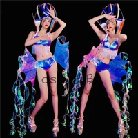 Ocean Series Party Jazz Costumes Bar Nightclub GoGo Female Singer Carnival Models Catwalk Stage Performance Clothing DWY3999