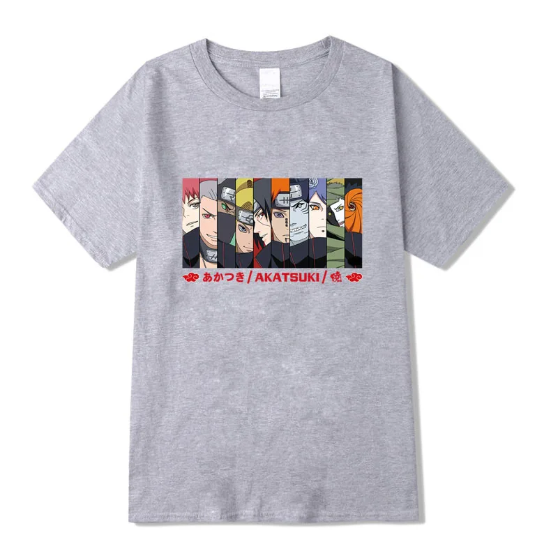 

XIN YI Men's High Quality 100% Cotton Short Sleeve Anime T-shirt Naruto T-shirt Cool tshirt o-neck t-shirt tee t shirts men