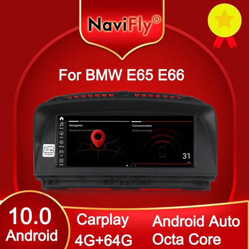 NaviFly Carplay Android Авто 4 Гб 64 Qualcomm Snapdragon 625 10 0 для BMW 7 серии E65 E66 2001 ~ 2008 маска система CCC |