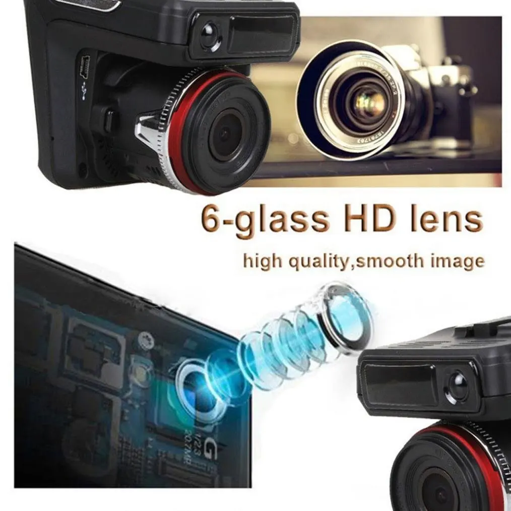 2 в 1 Автомобильный радар-детектор DVR GPS трекер 3 &quotмини-видеорегистратор HD 720P с