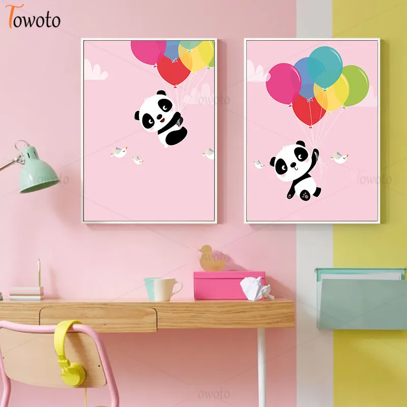 В стиле Little Panda фотофоны с изображением цветных воздушных Плакаты и принты