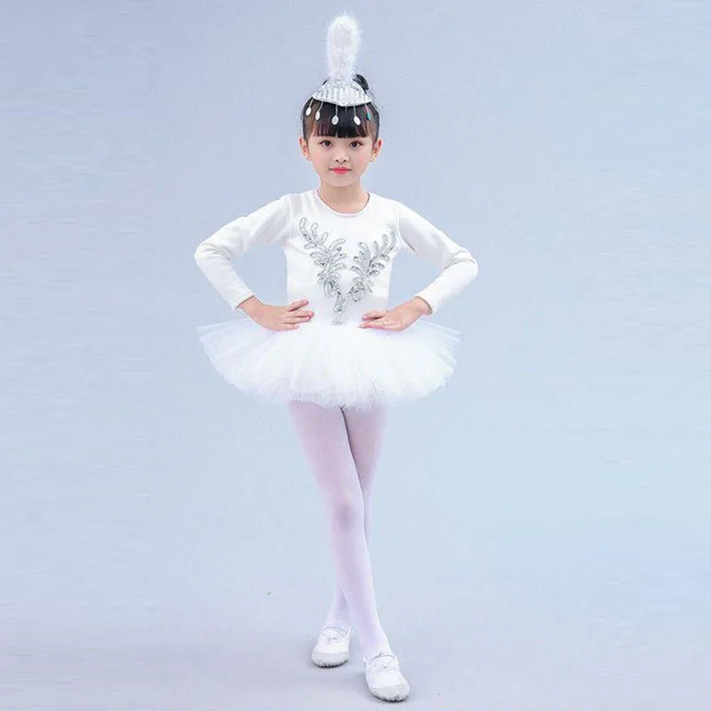 Балетный костюм для девочек балетное платье пачка белого лебедя и озера
