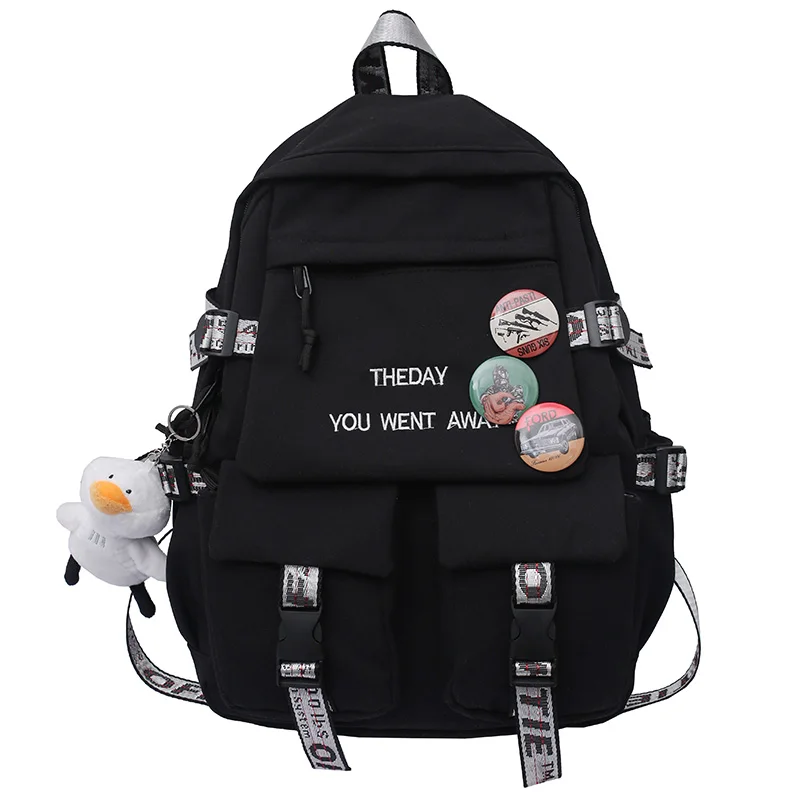 

Trendy Waterproof Backpack Men Women Large Capacity School Bags for Teenage Girls Korean Cute Women's Travel Backpack Ins Ladies