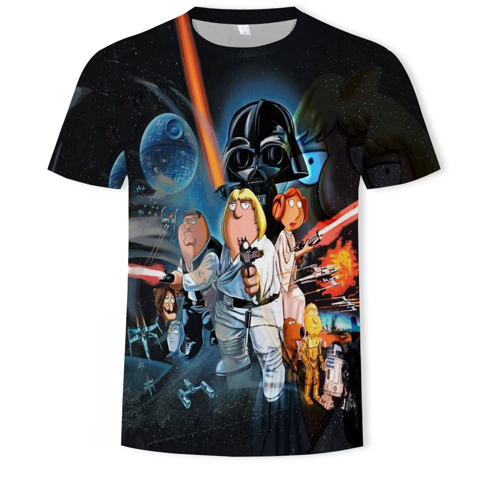 

Personalized character pattern 3D printing Harajuku summer t-shirt men's fashion men's and women's T-shirt soft texture leisure