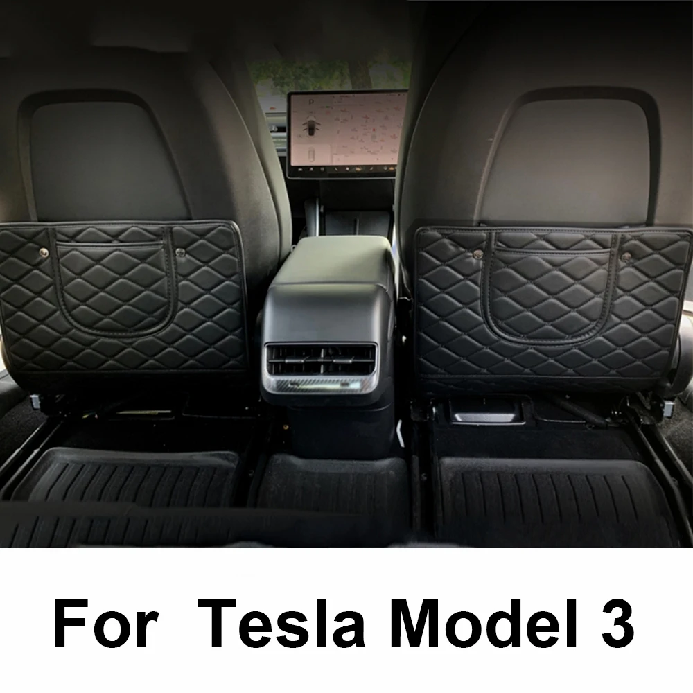 Черный автомобильный коврик для защиты от ударов Tesla Model 3 2 шт. 46*43 см все модели