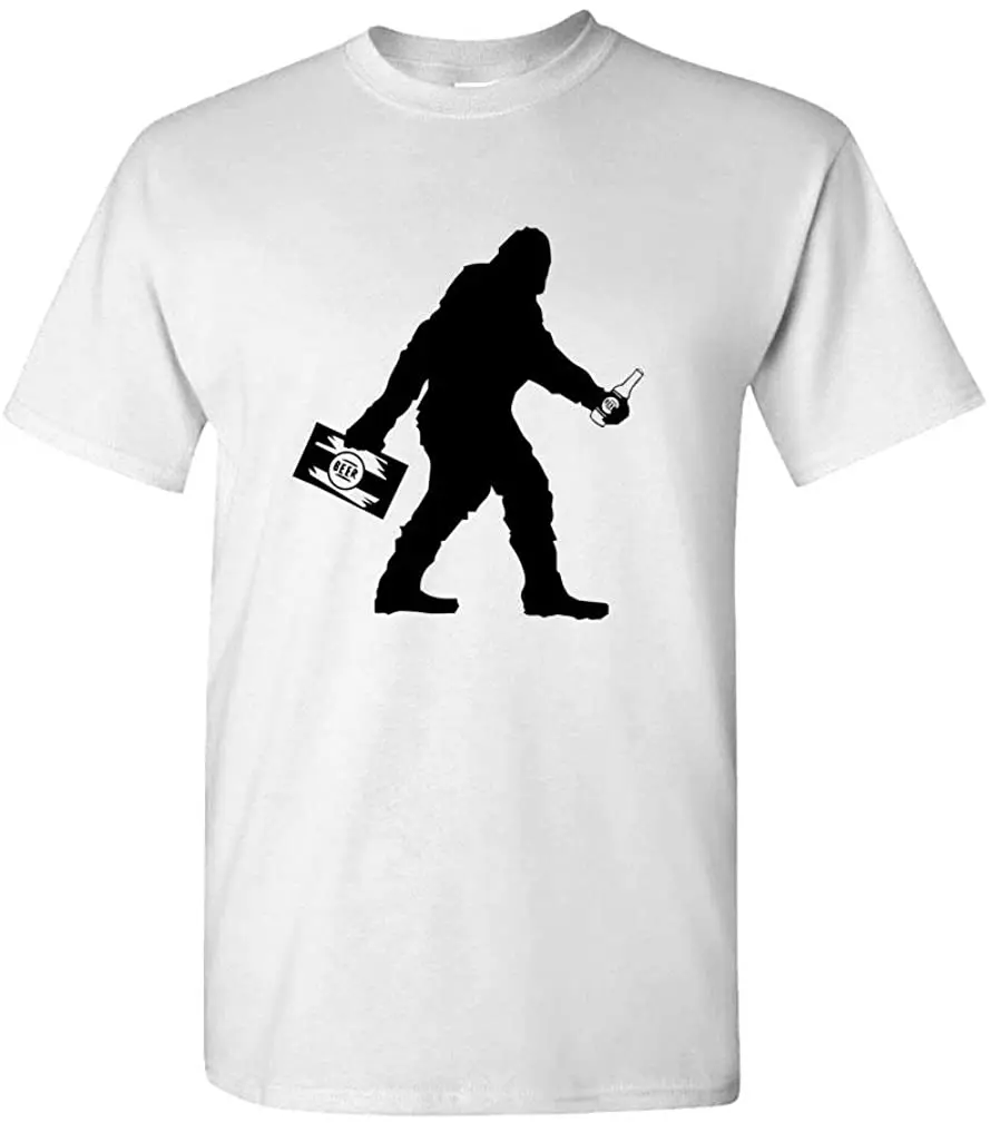 

The Goozler Sasquatch Bigfoot with Beer Funny Party - Mens T-Shirt