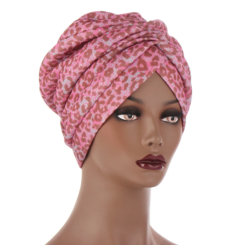 

New Headwraps hats for women Print Flower Twist Ruffle Cotton Caps Chemo Beanies Turban Headwear Hats for Cancer