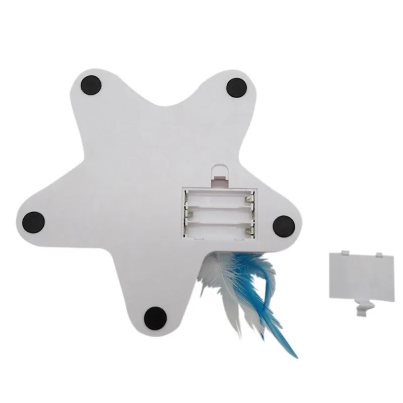 

360 Degree Timing Automatic Electric Rotating Puzzle Star Shape Toy For Kitty, Interactive Cat Teaser Wire Interactive Toys