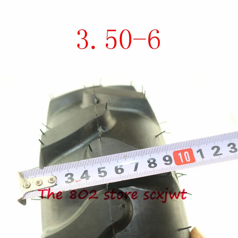 Утолщенная вакуумная шина для скутера 3 50-6 дюймов с четырехъядерным газоном