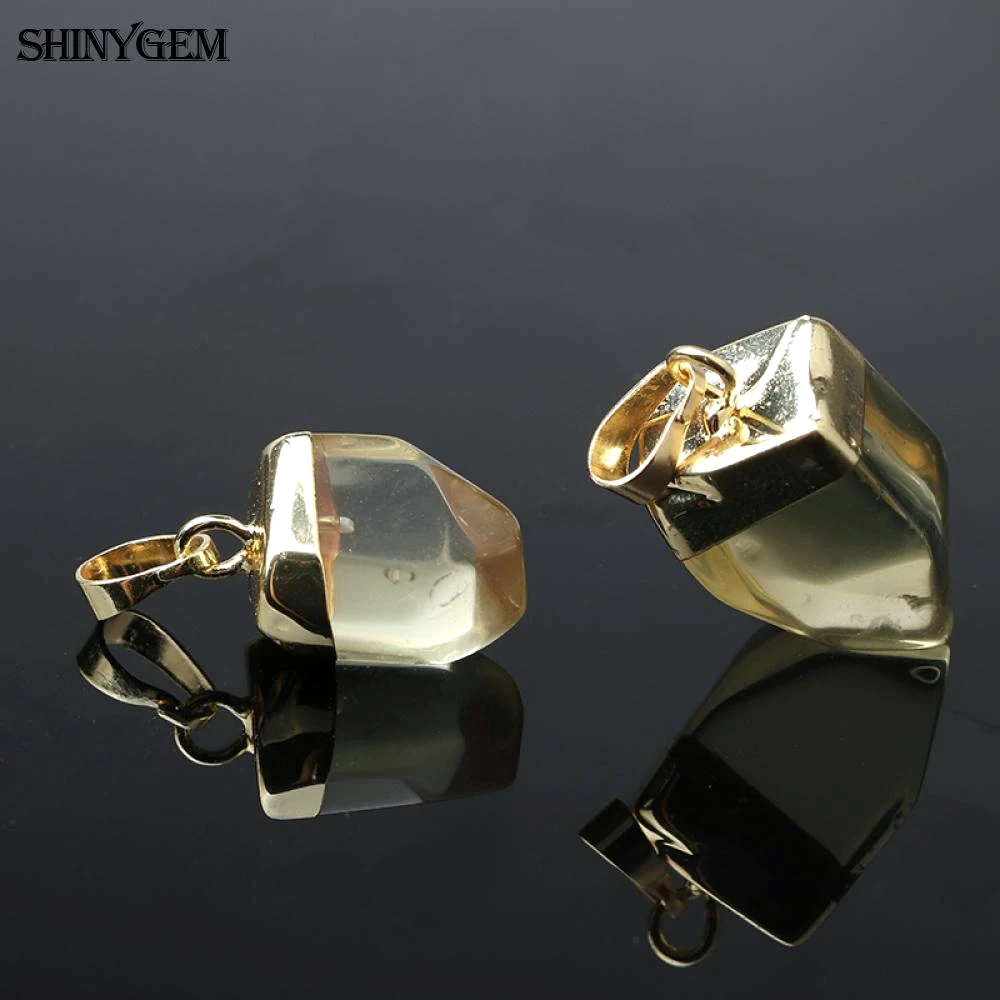 ShinyGem Необычные желтые бриллианты подвеска из чистого прозрачного желтого