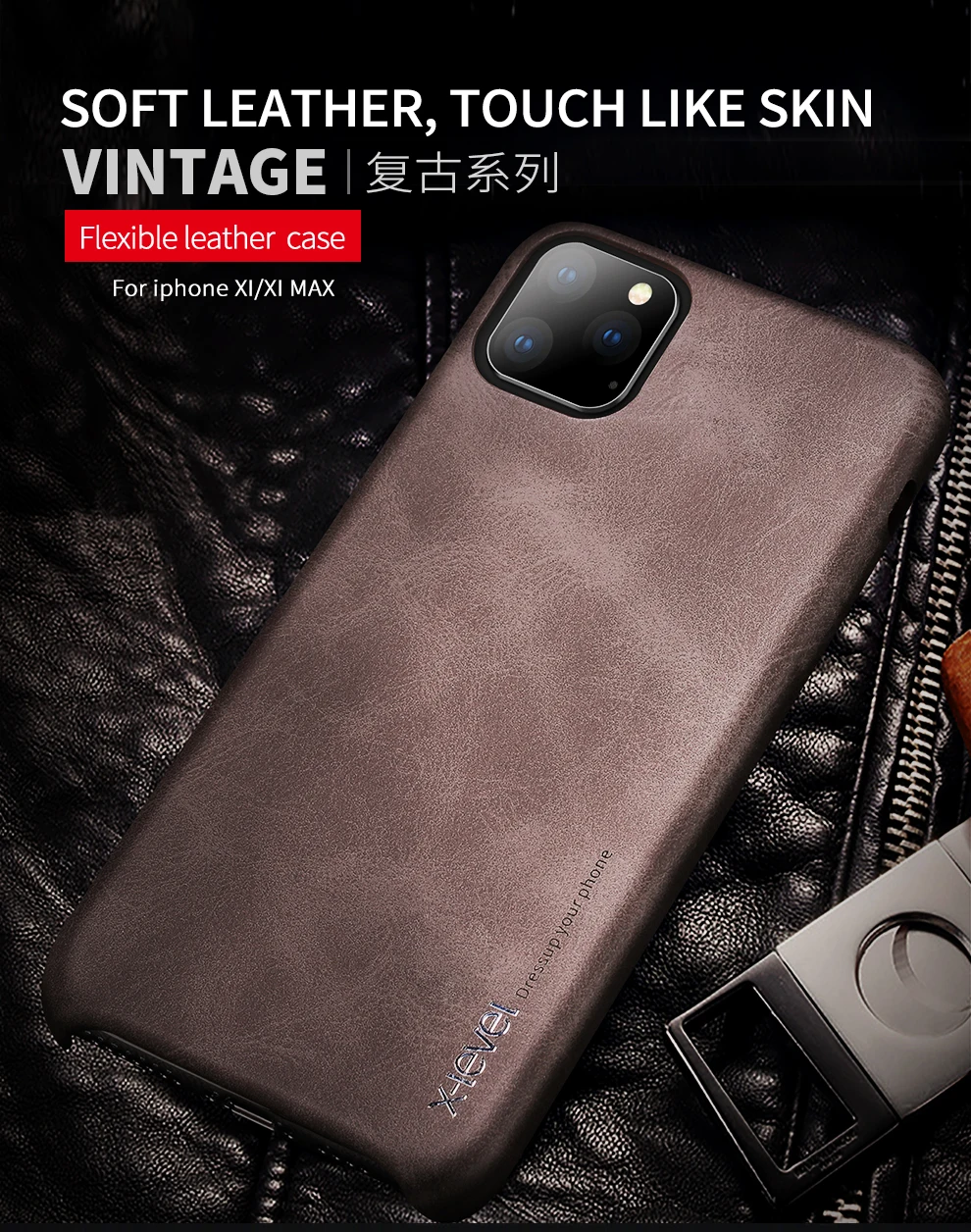 Для iPhone 11 Pro Max чехол, X-Level роскошный винтажный кожаный чехол для iPhone 11 Pro 5,8/6,1 чехол для задней панели Hoesje