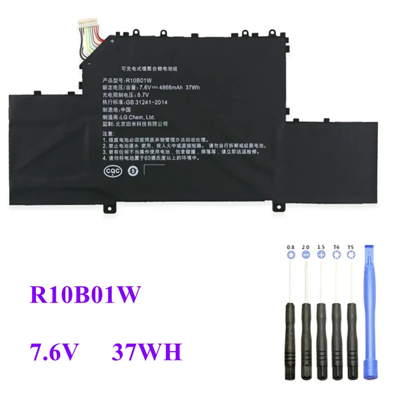 Новый аккумулятор R10B01W для ноутбука Xiaomi Mi Air 12 5 дюйма 161201-01 161201-AA R10BO1W 7 6 V 36 48 Вт/ч |