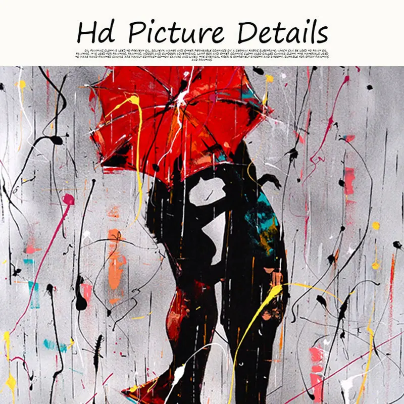 Современная Картина на холсте граффити улица целуи пары настенное Искусство