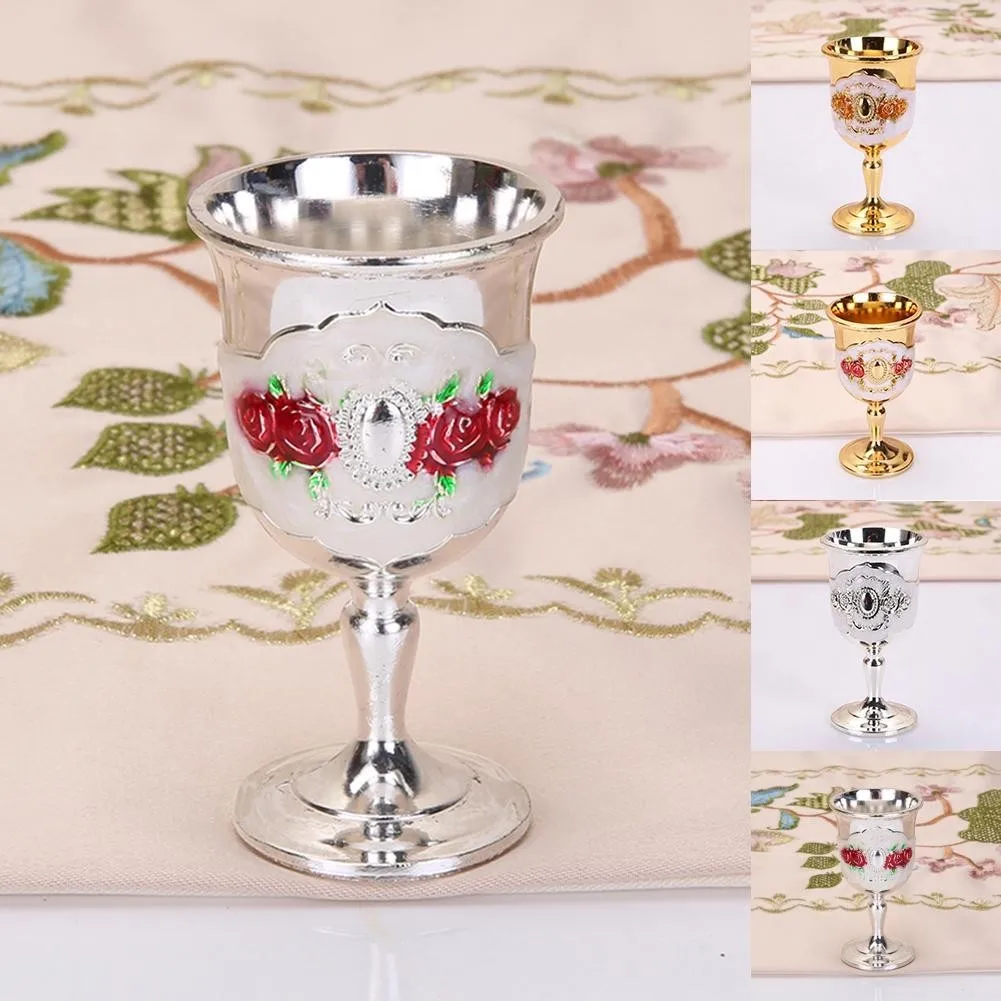 

30ML Wine Glasses Champagne Glasses Beverage Goblet Cocktail Cup Gold Vintage European Style Creative Gift For Bar Home Decor