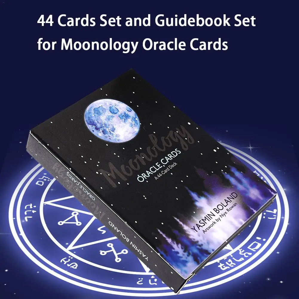 44 шт Bordspellen Kaarten Набор En Guidebook набор Voor Moonology Orakel Tarot Engels Dek Spel вечерние Speelkaart #