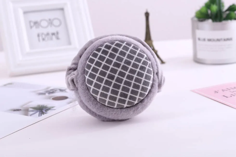 Женские/девичьи/любовные наушники Calymel, однотонные Мягкие плюшевые складные наушники с гамбургером, теплые зимние наушники