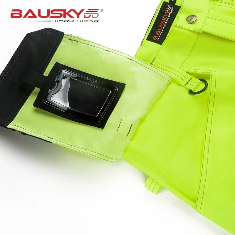 Фото Hi Vis Tool Карманные штаны функциональная безопасность рабочая одежда рабочие брюки карго рабочие брюки с наколенниками Бесплатная доставка №4