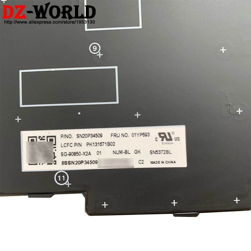 Новая Оригинальная греческая клавиатура с подсветкой для Lenovo Thinkpad E580 E590 T590 P53S L580