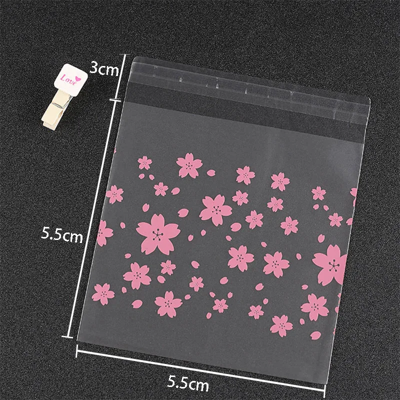

100pcs/set Gift Packing Bag Plastic Biscuits Packaging Bread Baking Supplies White Dot candy Cookies Package Party wedding decor