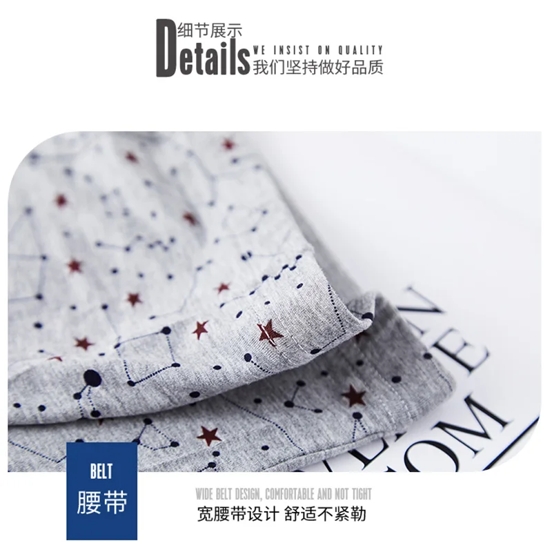 5 шт./лот нижнее белье из хлопка мужские боксеры с принтом мультфильма удобные