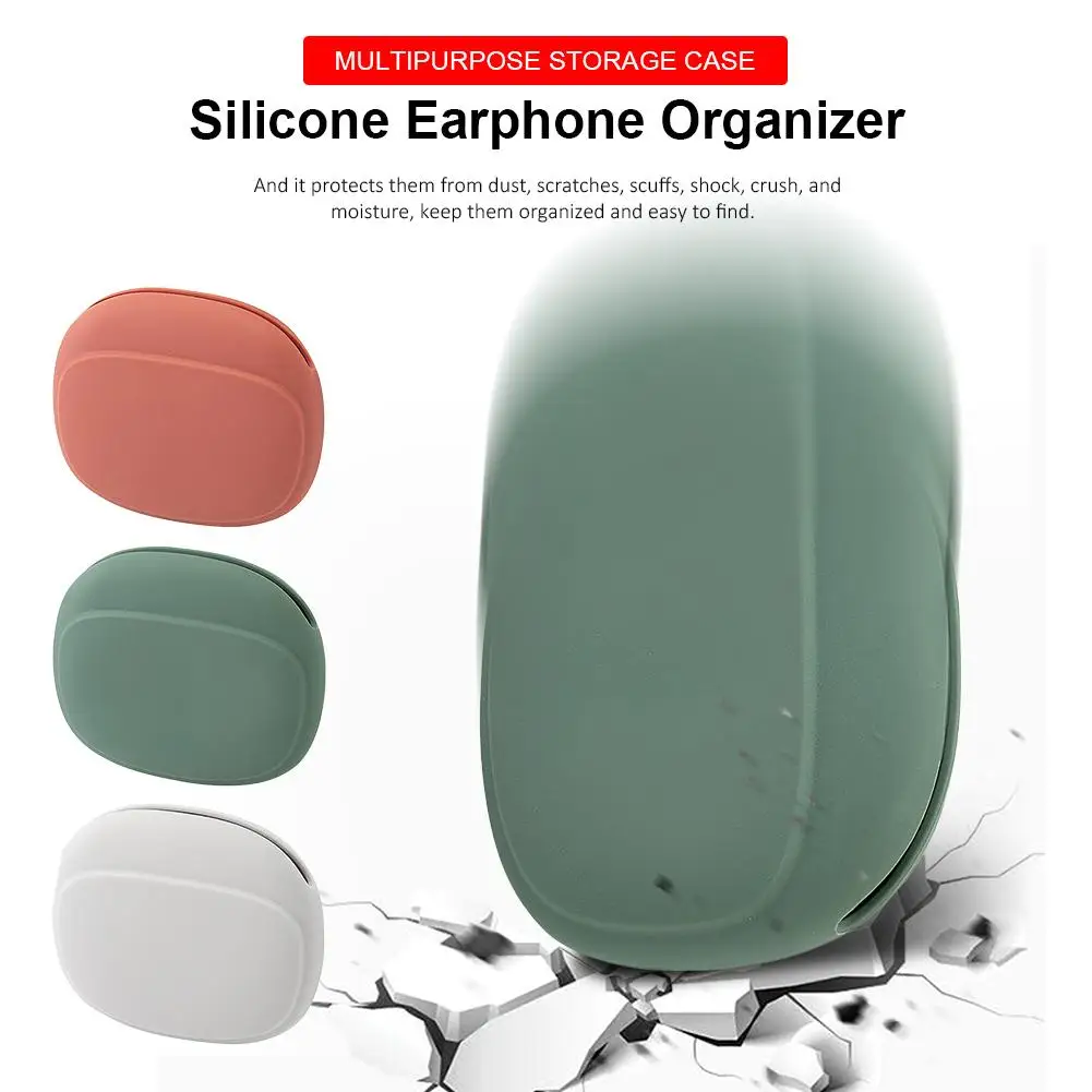 Простой силиконовый ящик для хранения милый кошелек монет наушников Портативный