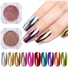 Зеркальный блеск для ногтей, металлический цвет, УФ-гель для дизайна ногтей Полировка, хромированные хлопья пигмент, пыль, украшения