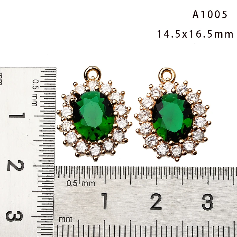 4p овальные амулеты подвески с покрытыем цвета чистого 24 каратного золота медные