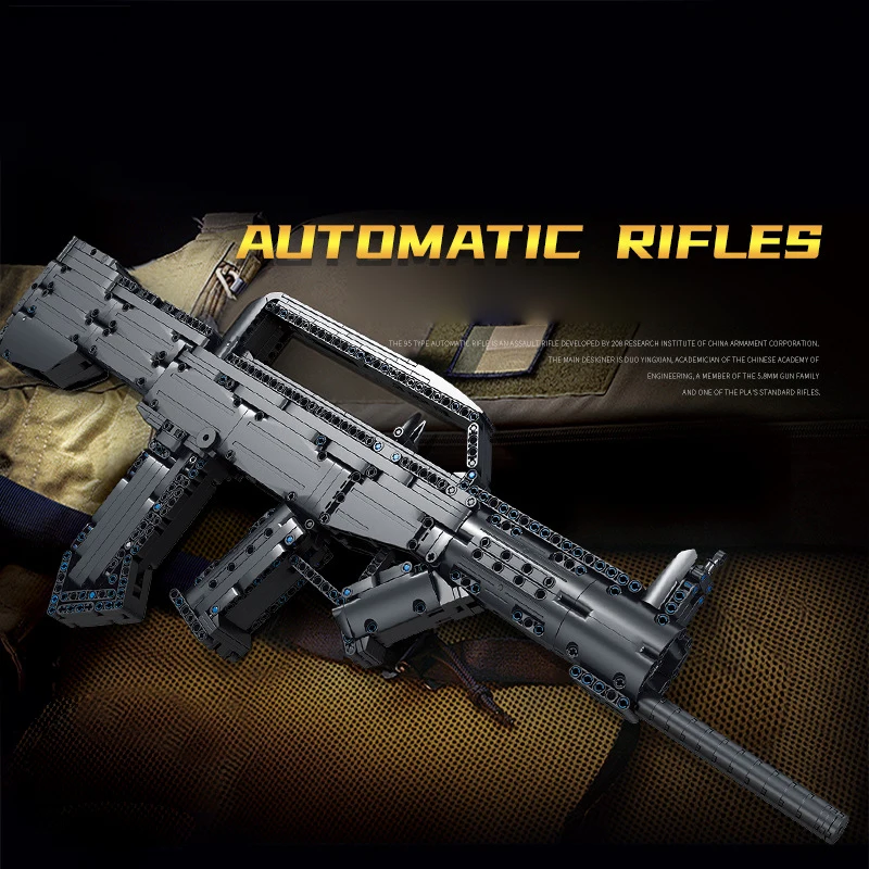 

Modiker 1133+Pcs Simulation 95 Mechanical Weapon Building Blocks Toy Blaster Model Shooting Blaster Toy