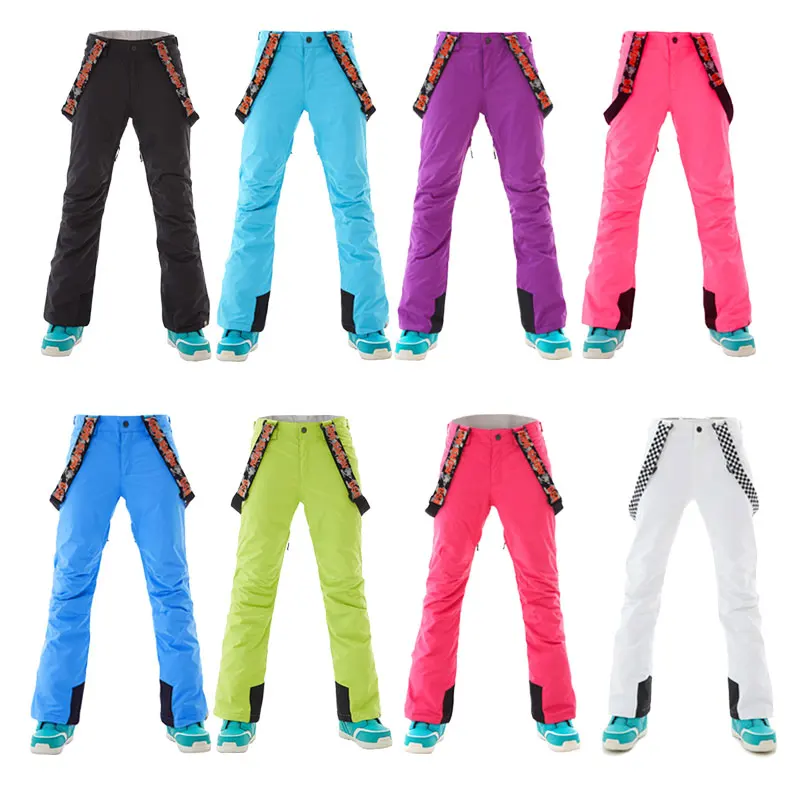 Женские брюки для катания на лыжах GSOU однотонные теплые водонепроницаемые и