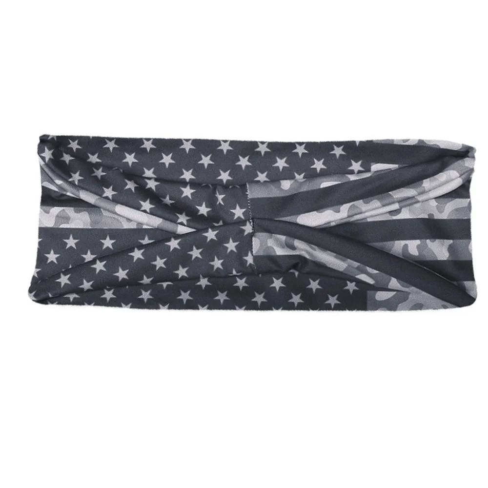 

2pcs American Flag Headband Elastic Headband Fashion Unisex Headwrap Quick-dry Headwear for Sports Running Outdoor (BXHF006)