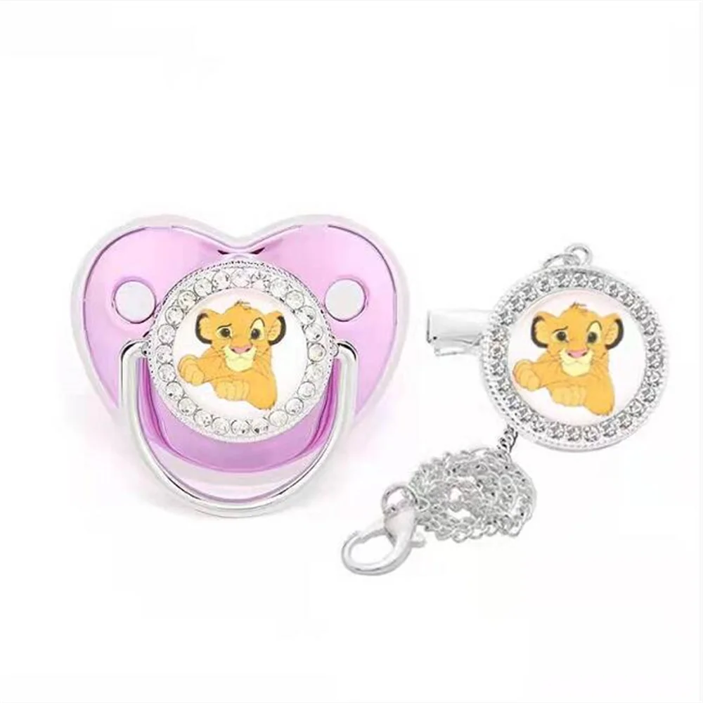 

the Lion King Simba Bling Infant Babi Baby Luxury Pacifier with Pacifier Holder Mickey Mouse Donald Duck speenkoord chupetero