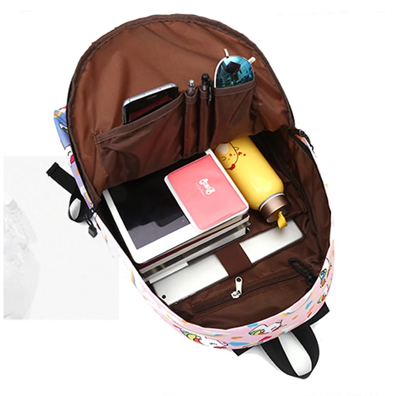 Women School Backpack Cartoon Rainbow Unicorn School Bags for Teenager Girls 2020 Female Travel Laptop Bagpack Mochila Feminina